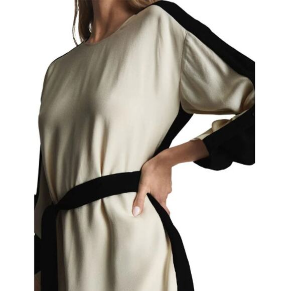 New ~ REISS ~ Skyler Colourblock Mini Dress 6 100% VISCOSE , POCKETS - Picture 10 of 10